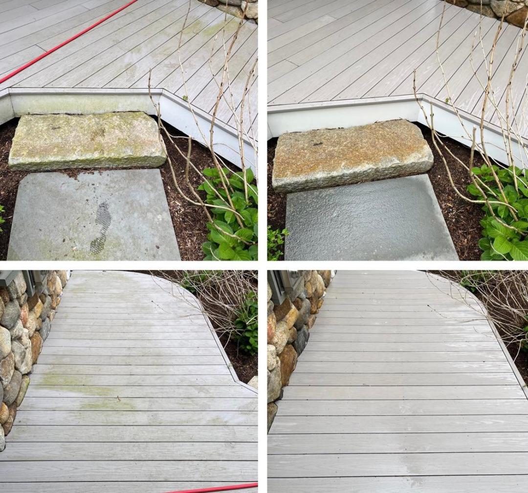 Composite deck wash