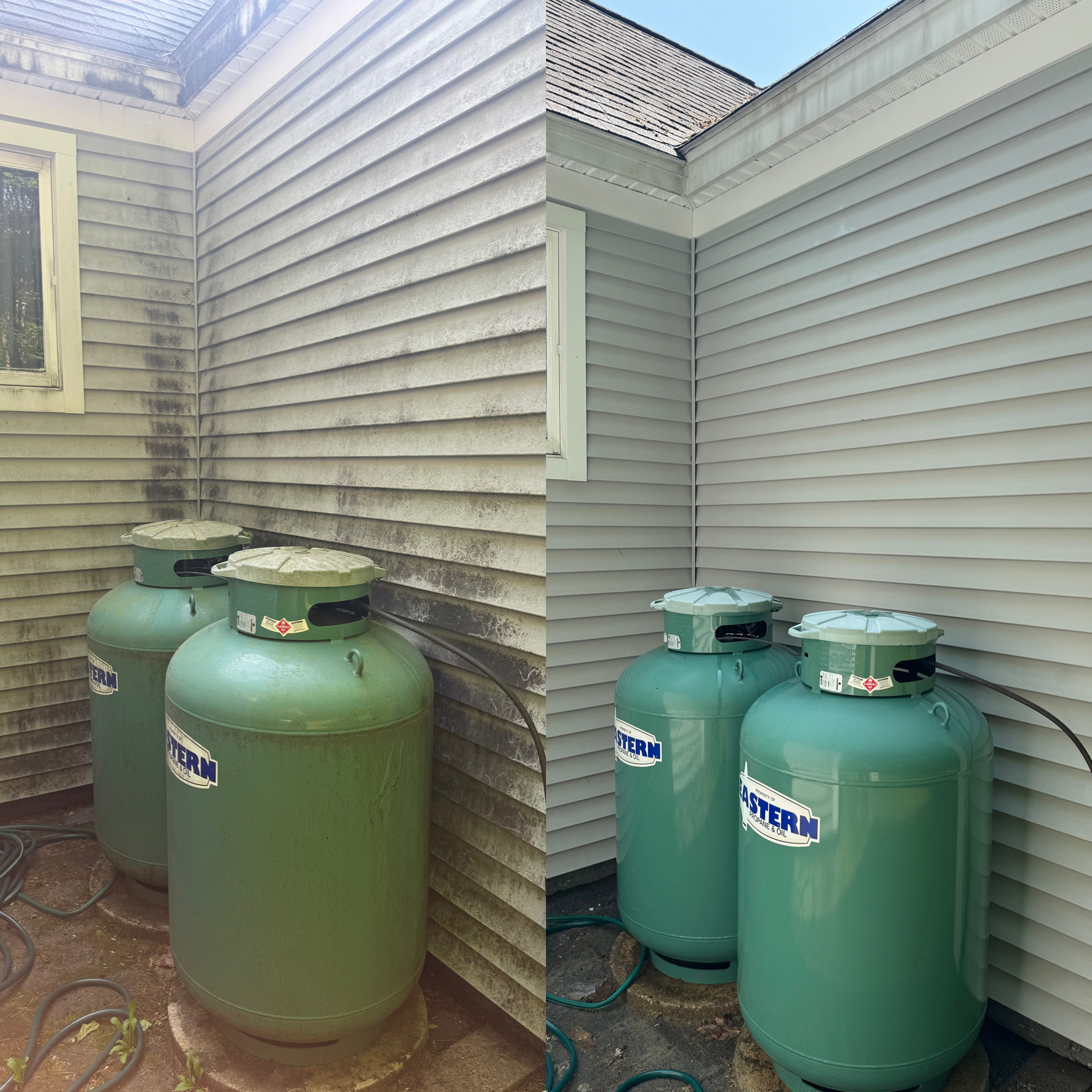 A Full Exterior Refresh in Tuftonboro, NH, House Wash, Deck Cleaning, and Oil Tank Care