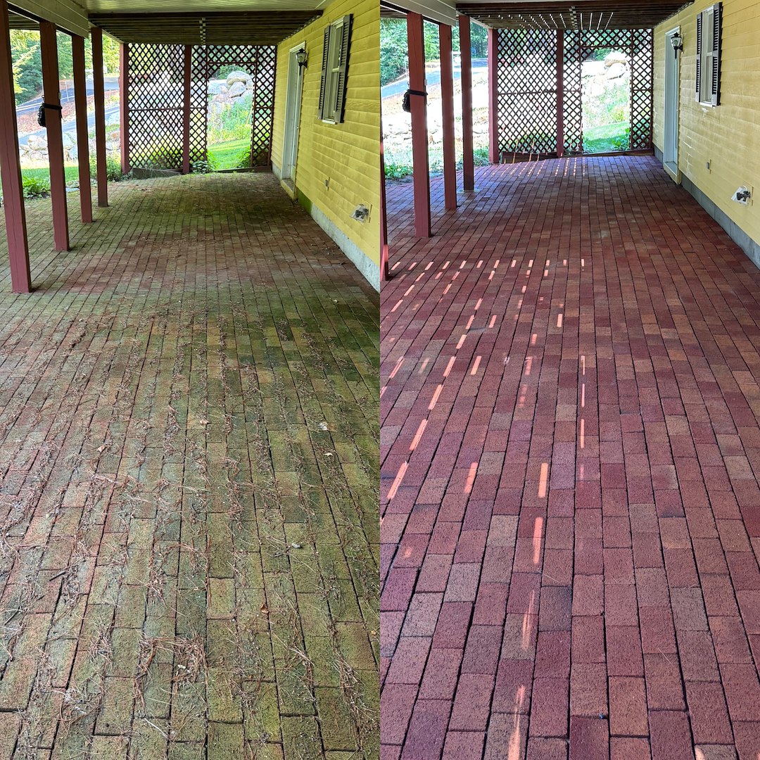 Brick Paver Patio Cleaning, Tuftonboro, NH