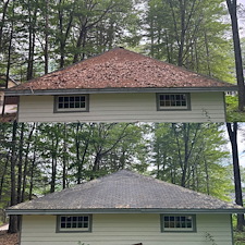 Detached-Garage-Roof-Restoration-and-Moss-Removal-Wolfeboro-NH 1