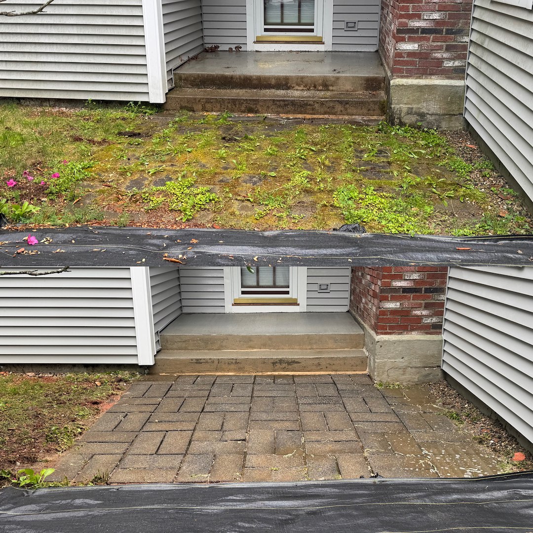 From Overgrown to Restored, Paver Cleaning Restoration in Tuftonboro