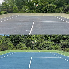 Residential-Pressure-Washing-Restores-Private-Tennis-Court-in-Wolfeboro-NH 2