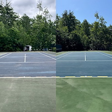 Residential-Pressure-Washing-Restores-Private-Tennis-Court-in-Wolfeboro-NH 0