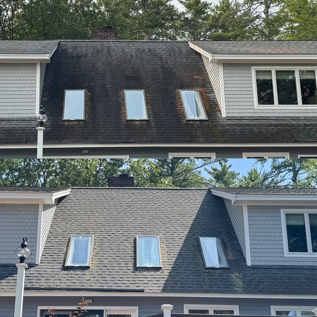 Safely Cleaning Around Skylights & Dormers | Roof Washing in Wolfeboro, NH