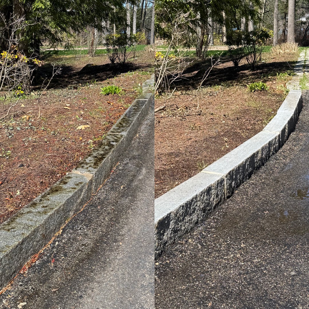 Spring Curbing Refresh as Part of a Full Property Clean in Wolfeboro, NH